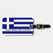 Gepäckmarke mit der Flagge Griechenlands Gepäckanhänger (Vorderseite horizontal)
