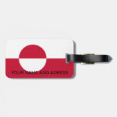 Gepäckmarke mit der Flagge Grönlands Gepäckanhänger (Rückseite horizontal)