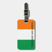 Gepäckmarke mit der Flagge Irlands Gepäckanhänger (Vorderseite vertikal)