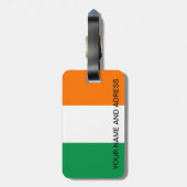 Gepäckmarke mit der Flagge Irlands Gepäckanhänger (Rückseite vertikal)