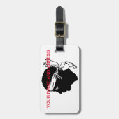 Gepäckmarke mit der Flagge Korsikas Gepäckanhänger (Vorderseite vertikal)