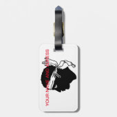 Gepäckmarke mit der Flagge Korsikas Gepäckanhänger (Rückseite vertikal)