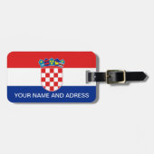 Gepäckmarke mit der Flagge Kroatiens Gepäckanhänger (Vorderseite horizontal)