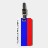 Gepäckmarke mit der Flagge Russlands Gepäckanhänger (Vorderseite vertikal)