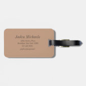 Gepäckmarke mit elegantem geometrischem Marmorstil Gepäckanhänger (Rückseite horizontal)