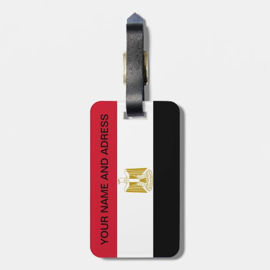 Gepäckmarke mit Flagge Ägyptens Gepäckanhänger (Rückseite vertikal)