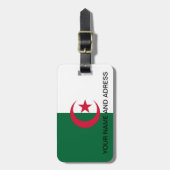 Gepäckmarke mit Flagge Algeriens Gepäckanhänger (Vorderseite vertikal)