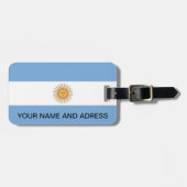 Gepäckmarke mit Flagge Argentiniens Gepäckanhänger (Vorderseite horizontal)