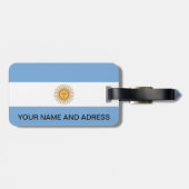 Gepäckmarke mit Flagge Argentiniens Gepäckanhänger (Rückseite horizontal)