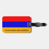 Gepäckmarke mit Flagge Armeniens Gepäckanhänger (Rückseite horizontal)