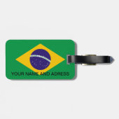 Gepäckmarke mit Flagge Brasiliens Gepäckanhänger (Rückseite horizontal)