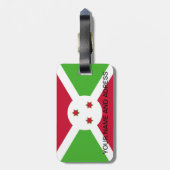 Gepäckmarke mit Flagge Burundis Gepäckanhänger (Rückseite vertikal)