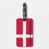 Gepäckmarke mit Flagge Dänemarks Gepäckanhänger (Rückseite vertikal)