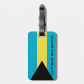 Gepäckmarke mit Flagge der Bahamas Gepäckanhänger (Rückseite vertikal)