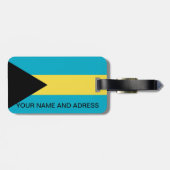 Gepäckmarke mit Flagge der Bahamas Gepäckanhänger (Rückseite horizontal)