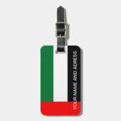 Gepäckmarke mit Flagge der Vereinigten Arabischen  Gepäckanhänger (Vorderseite vertikal)