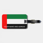 Gepäckmarke mit Flagge der Vereinigten Arabischen Gepäckanhänger (Rückseite horizontal)
