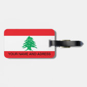 Gepäckmarke mit Flagge des Libanon Gepäckanhänger (Rückseite horizontal)