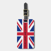 Gepäckmarke mit Flagge des Vereinigten Königreichs Gepäckanhänger (Vorderseite vertikal)