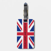 Gepäckmarke mit Flagge des Vereinigten Königreichs Gepäckanhänger (Rückseite vertikal)