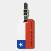 Gepäckmarke mit Flagge für den Chile Gepäckanhänger (Vorderseite vertikal)