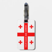 Gepäckmarke mit Flagge Georgiens Gepäckanhänger (Rückseite vertikal)