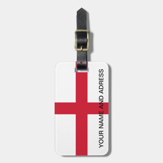 Gepäckmarke mit Flagge in England Gepäckanhänger (Vorderseite vertikal)