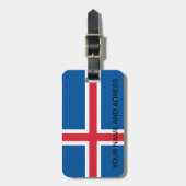 Gepäckmarke mit Flagge Islands Gepäckanhänger (Vorderseite vertikal)