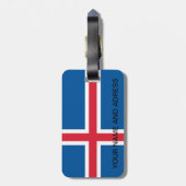 Gepäckmarke mit Flagge Islands Gepäckanhänger (Rückseite vertikal)