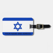 Gepäckmarke mit Flagge Israels Gepäckanhänger (Vorderseite horizontal)