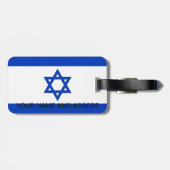 Gepäckmarke mit Flagge Israels Gepäckanhänger (Rückseite horizontal)