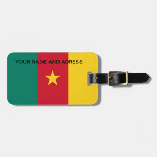 Gepäckmarke mit Flagge Kameruns Gepäckanhänger