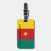 Gepäckmarke mit Flagge Kameruns Gepäckanhänger (Vorderseite vertikal)
