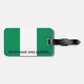 Gepäckmarke mit Flagge Nigerias Gepäckanhänger (Rückseite horizontal)