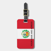 Gepäckmarke mit Flagge Perus Gepäckanhänger (Vorderseite vertikal)