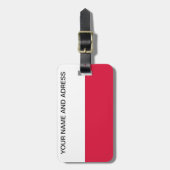 Gepäckmarke mit Flagge Polens Gepäckanhänger (Vorderseite vertikal)