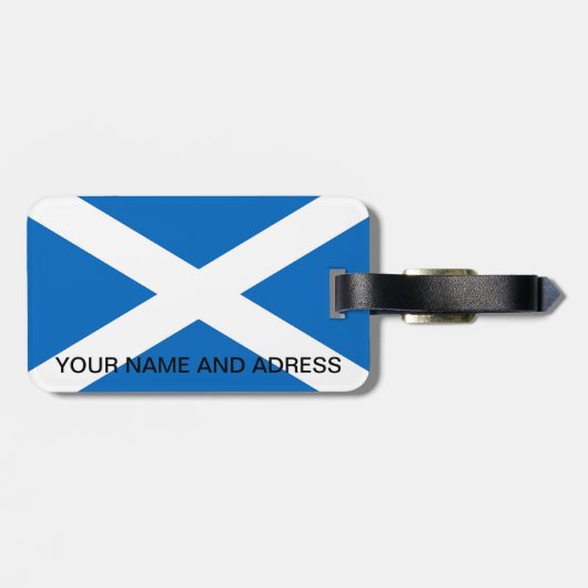 Gepäckmarke mit Flagge Schottlands Gepäckanhänger (Rückseite horizontal)