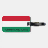 Gepäckmarke mit Flagge Ungarns Gepäckanhänger (Rückseite horizontal)