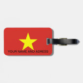 Gepäckmarke mit Flagge Vietnams Gepäckanhänger (Rückseite horizontal)