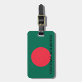 Gepäckmarke mit Flagge von Bangladesch Gepäckanhänger (Vorderseite vertikal)