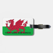 Gepäckmarke mit Flagge von Wales Gepäckanhänger (Rückseite horizontal)