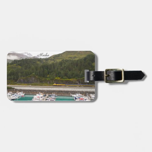Gepäckmarke mit Fotografie der Berge Alaska Gepäckanhänger (Vorderseite horizontal)