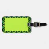 Gepäckmarke mit Fun Green Gemustert Border Gepäckanhänger (Vorderseite horizontal)