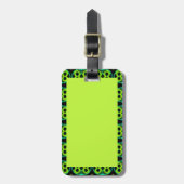 Gepäckmarke mit Fun Green Gemustert Border Gepäckanhänger (Vorderseite vertikal)