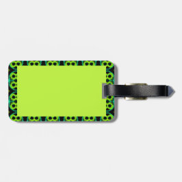 Gepäckmarke mit Fun Green Gemustert Border Gepäckanhänger