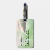 Gepäckmarke mit grünem Bambus Gepäckanhänger (Rückseite vertikal)