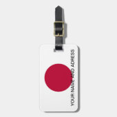Gepäckmarke mit japanischer Flagge Gepäckanhänger (Vorderseite vertikal)
