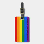 Gepäckmarke mit LGBT-Regenbogenflagge Gepäckanhänger (Vorderseite vertikal)