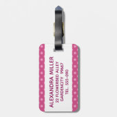 Gepäckmarke mit Namen Gepäckanhänger (Rückseite vertikal)