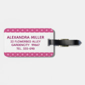 Gepäckmarke mit Namen Gepäckanhänger (Rückseite horizontal)